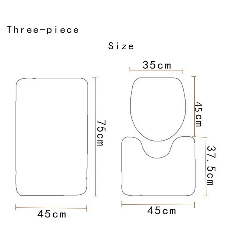 Junejour 1 комплект Нескользящие Ванная комната ковры набор пьедестал ковры крышка туалет для ванной коврик Водонепроницаемый душ Шторы мира домашний декор 4 шт