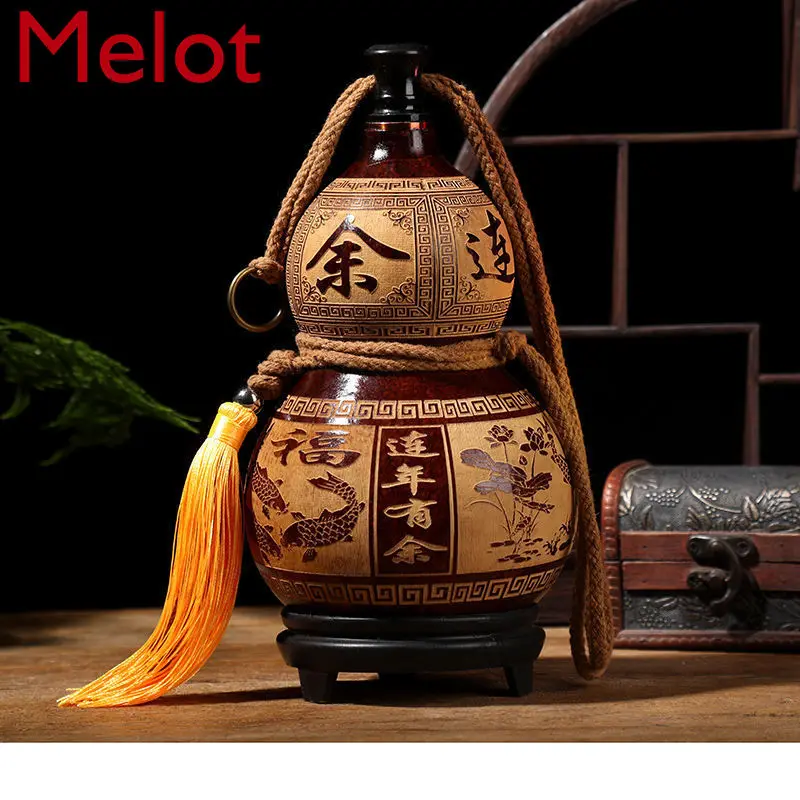 Wine Gourd Wine Water Large One Jin Natural Kettle Ancient Style Decoraive Hangings