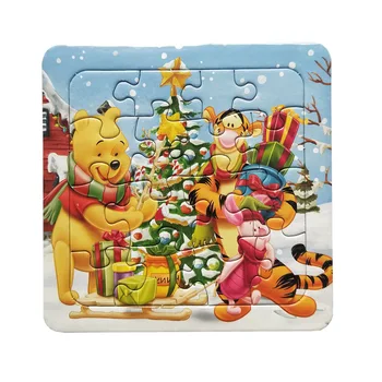 

Puzzles Digital Paper Famous Cartoon Winnie Educational Toy for Children 9/12/16PCS Puzzle Game Free Shipping Kid Toys