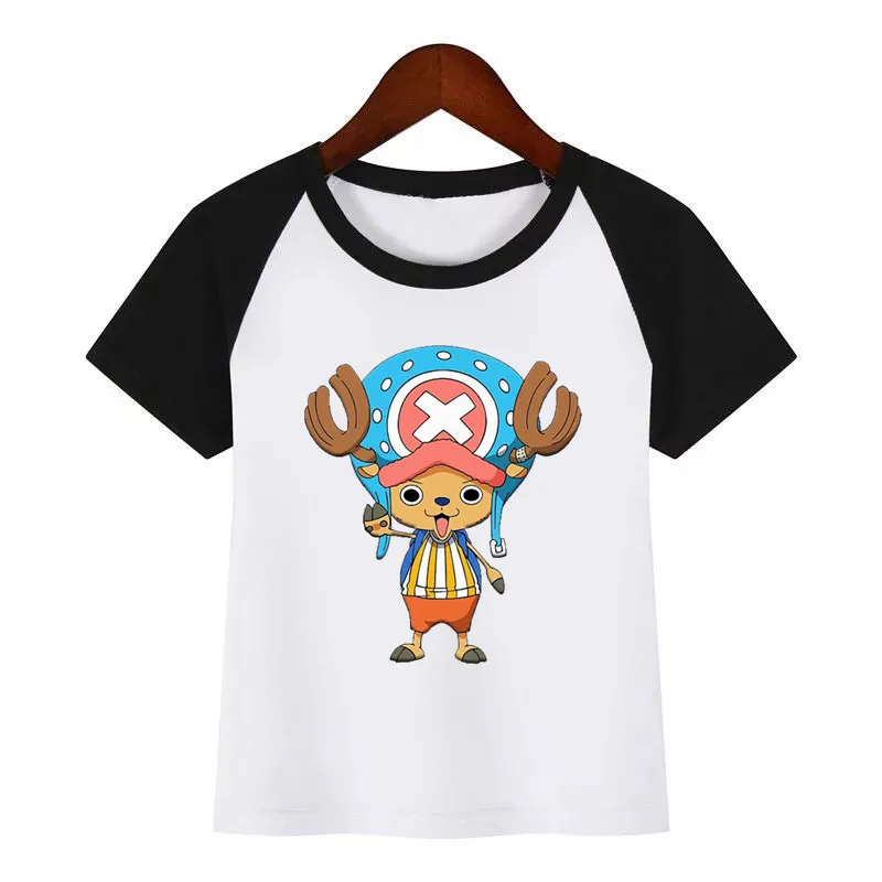 Аниме one piece Luffy/футболки с принтом для девочек и мальчиков дышащая Повседневная футболка с круглым вырезом Детская летняя футболка «С Днем Рождения»