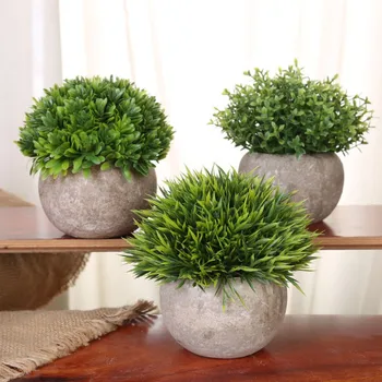 

Artificial Flowers Tree Pot Fake Potted Simulation Bonsai Plant Home Table Decoration