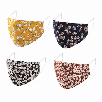 

Mask 4PCS Cotton Printed Reusable Washable Dustproof Breathable Face Mask For Nose And Mouth Proteccion Mouth Shield masque Aug1