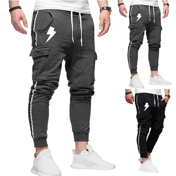 

Autumn Men's Casual Sweatpants High Street Trousers Men High Quality Men's Splicing Printed Overalls Pants #35