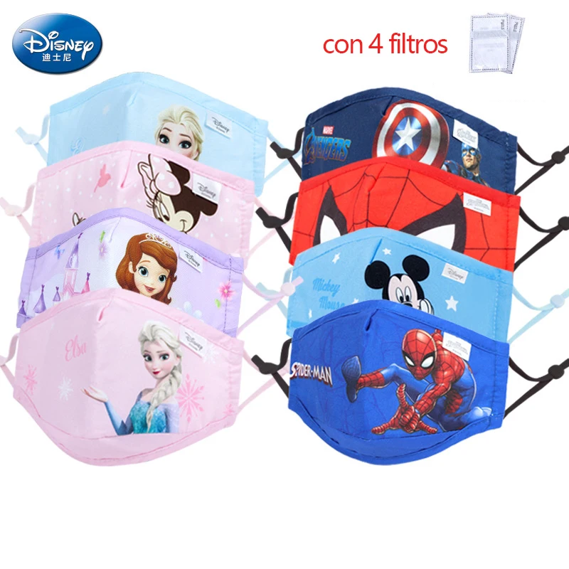 Детские маски для лица От 3 до 12 лет Disney Marvel Человек-паук губка с рисунком защитные