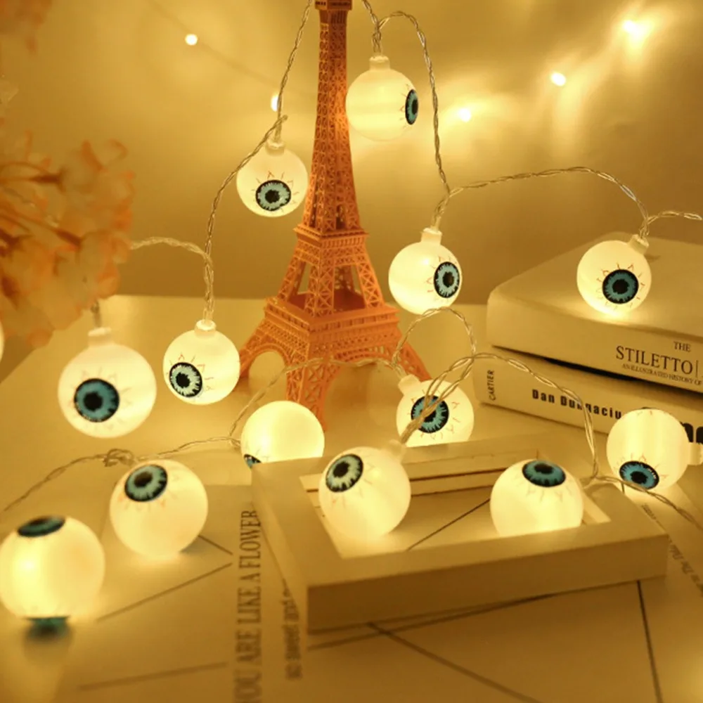 

1.5M 10LEDs Night Light Halloween Eyeball LED String Lights Battery Operation Family Party Halloween Home Decoration