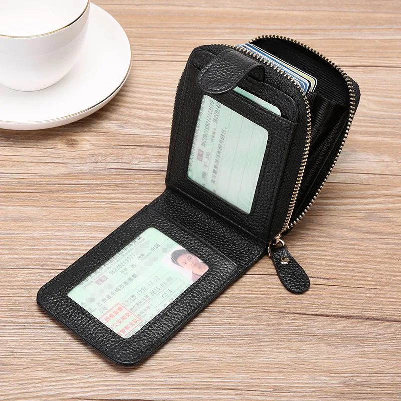 

Factory Goods Driving License Leather Case Cowhide Multi-functional Wallet Multi Card Bit of Credit-Genuine Leather Organ Card H