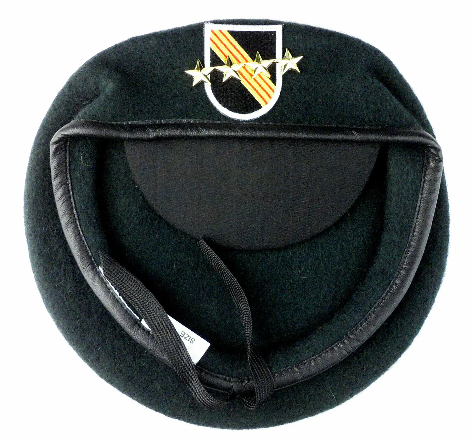 Green Beret U.S. Army Special Forces Hat with Golden Stars Badge Wool