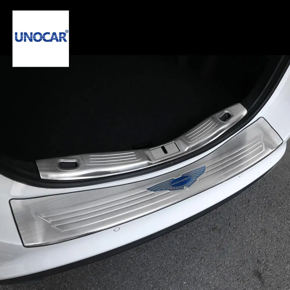 Auto Styling Voor 13-18 Ford Nieuwe Mondeo Boot Achter Guard Rvs Doorsill Boot Guard Auto Styling Voor 13-18 Ford Nieuwe Mondeo Boot Achter Guard Rvs Doorsill Boot Guard