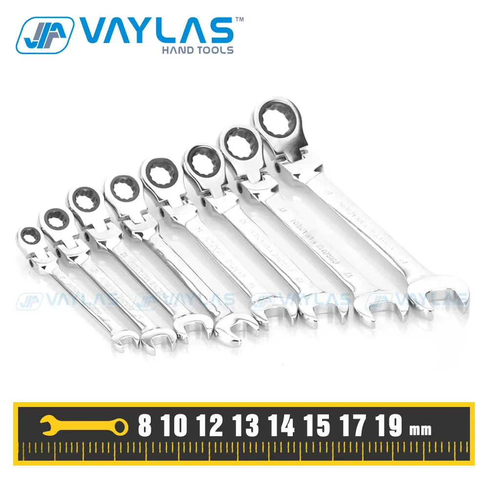 819mm Flexible Head Ratchet Combination Wrench Dualuse Keys Set