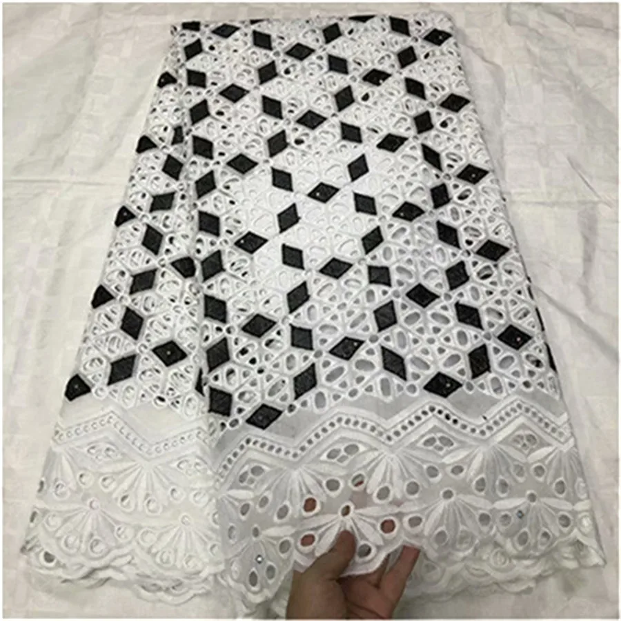 Ткань из Дубая Африканское сухое кружево ткань хлопок кружево ткань распродажа швейцарская вуаль кружева в швейцарском стиле высокого качества 5 ярдов/партия
