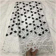 Ткань из Дубая Африканское сухое кружево ткань хлопок кружево ткань распродажа швейцарская вуаль кружева в швейцарском стиле высокого качества 5 ярдов/партия