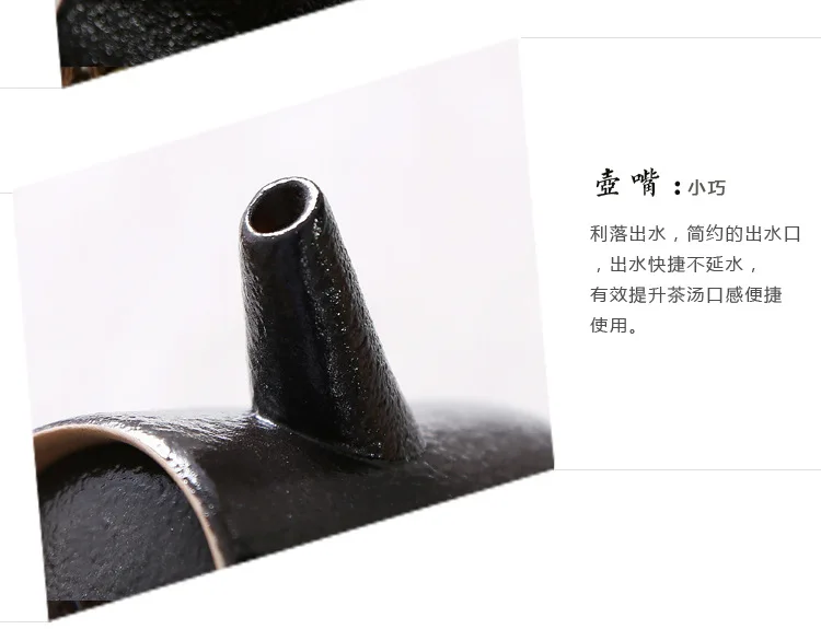 Top Grade Dehua Ceramic Tea Set Activity Gift Manufacturers Wholesale Customizable Logo Kung Fu Tea Set Japanese Style Black Pot