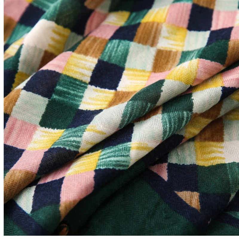 Fashion Women grid Scarf Long size 180x90cm Cotton scarves Winter Lady Scarves Soft Shawl Wrap Scarf Elegant for Christmas  (17)