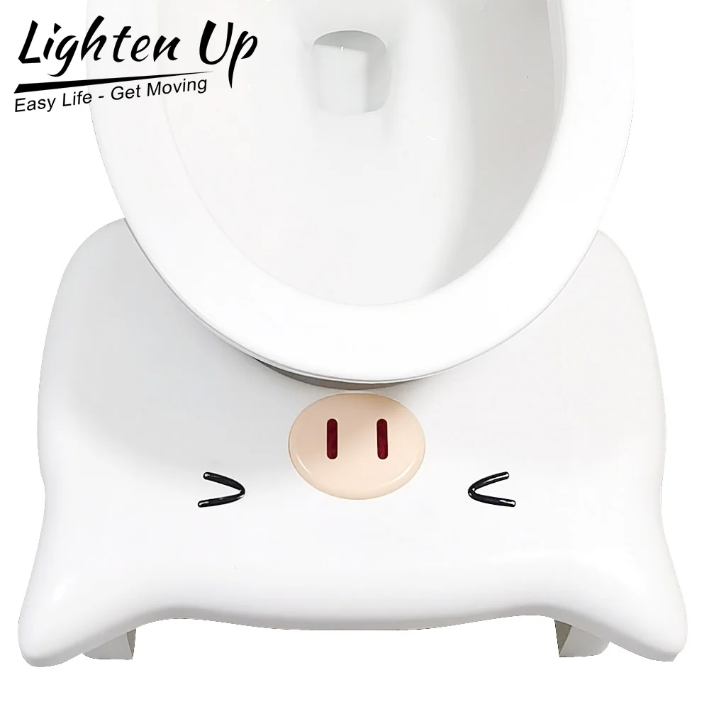 New Piggy Bathroom Toilet Stool Collapsible Step Footstool Non-slip Squatting With Replaceable Aromatherapy Box