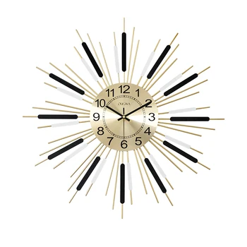 

Large Nordic Wall Clock Creative Luxury Living Room Golden Metal Modern Design Wall Clock Orologio Da Parete Home Decor DA60WC