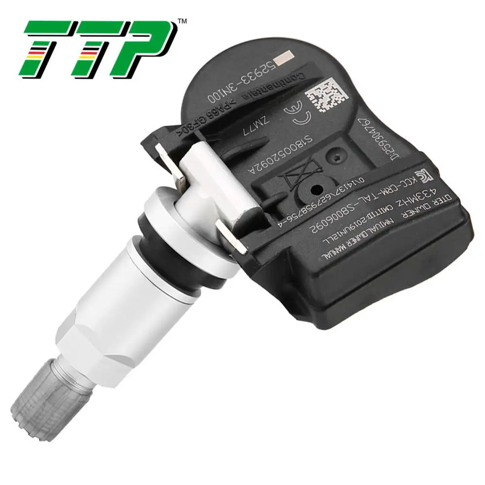 TTP 4 шт. 52933-3N100 TPMS датчик давления в автомобильных шинах Система контроля клапанов 52933-2M650 для hyundai Accent Kia 433 МГц
