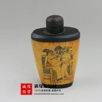 

Make the character pattern of the old cow bone snuff bottle seal carving in imitation of the ancient times
