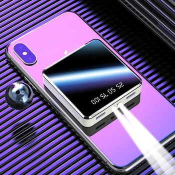 

20000mAh Portable Mini Power Bank Mirror Screen Digital Disply Poverbank External Battery Pack Powerbank For Smart Mobile Phone