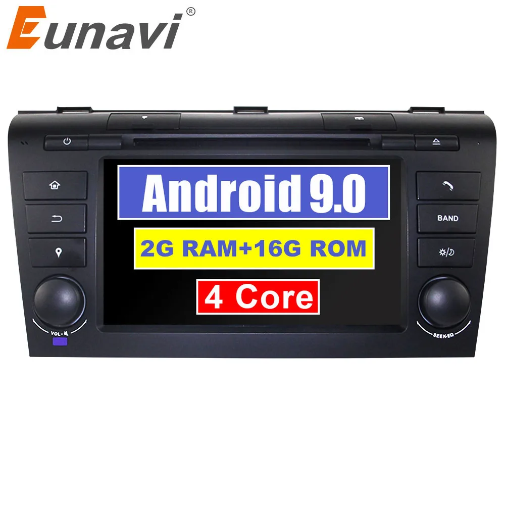 #*Cheap Eunavi 2 din Android 9 Car DVD multimedia player for Mazda 3 2004 2009 gps navigation Radio stereo headunit TDA7851 7 inch wifi