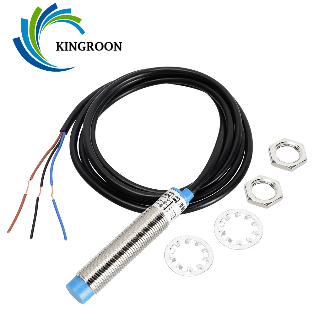 Kingroon Sensor de Proximidade Indutiva Impressora 3d Sonda z Nivelamento Automático de Cama Cr10 Ender3 dc 5v Fios mm Lj12a34-zbx