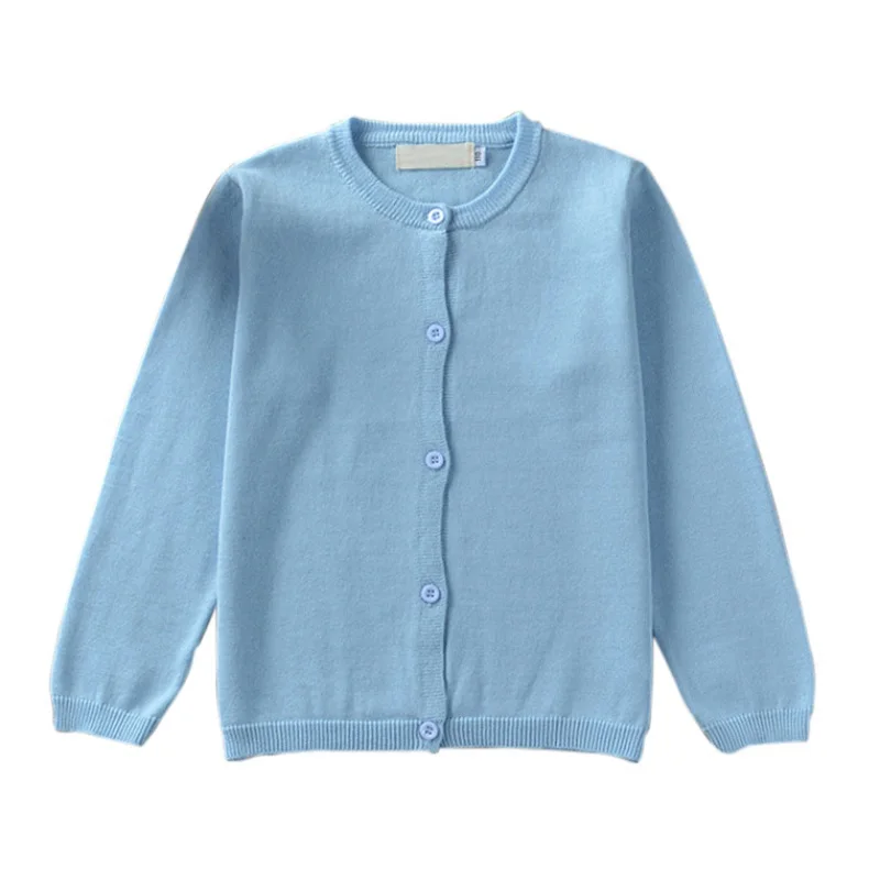 Осенне-зимний свитер из искусственного меха куницы для маленьких мальчиков и девочек, повседневный однотонный теплый удобный свитер - Цвет: Небесно-голубой
