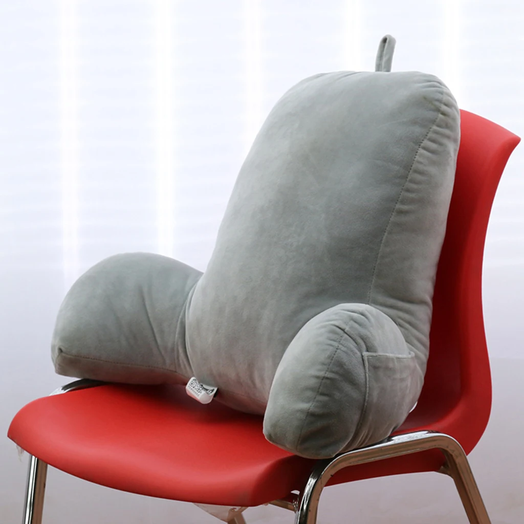 Sofa Cushion Back Pillow Bed Plush Backrest Reading Rest Pillow Cotton Lumbar Support Chair Cushion With Arms Home Office Decor