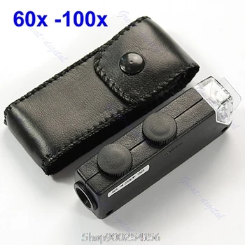 

Mini Handheld 60x-100x Pocket Microscope Magnifer Loupe O03 20 Dropship
