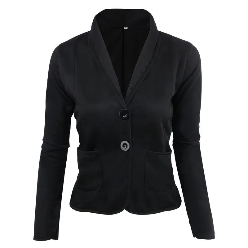 

2020 New Women's Casual Wild Fashion Slim Solid Color Small Suit Temperament Jacket Lady Autumn Jacket Plus size 6XL