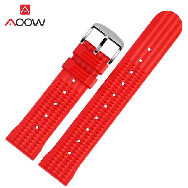 22mm Silicone Sport Strap Diving Waterproof Watchband Men Rubber Replacement Bracelet Watch Band for Seiko 007 Green Blue