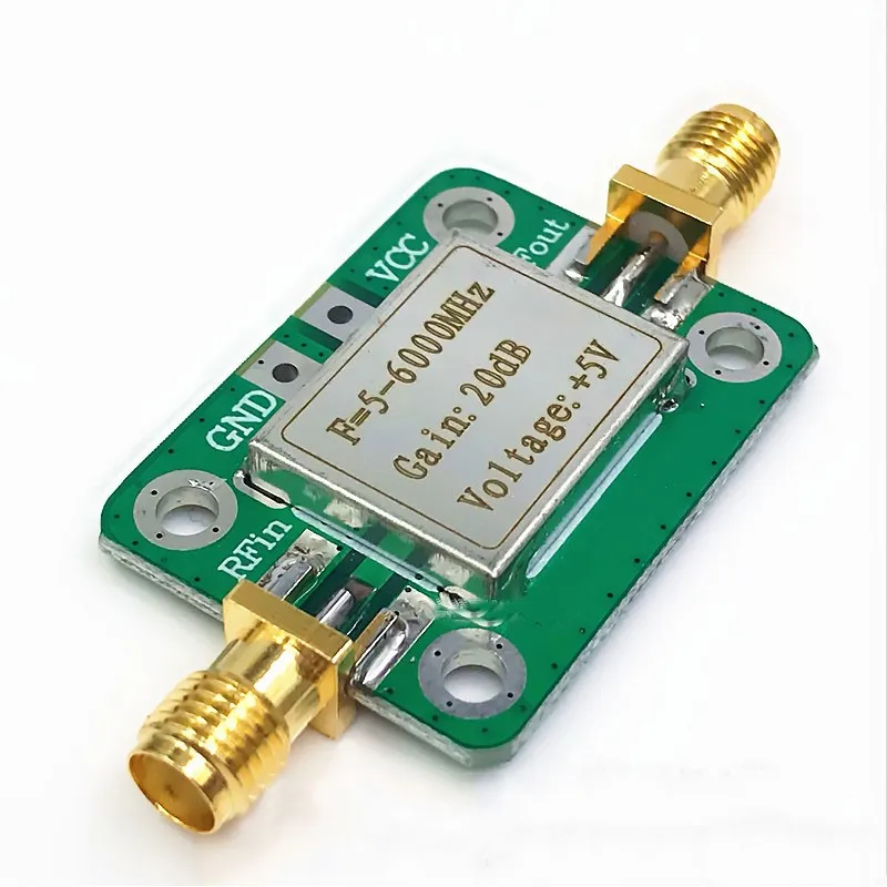 5M 6GHz малошумный Радиочастотный усилитель ультра широкополосный 20 дБ Плата