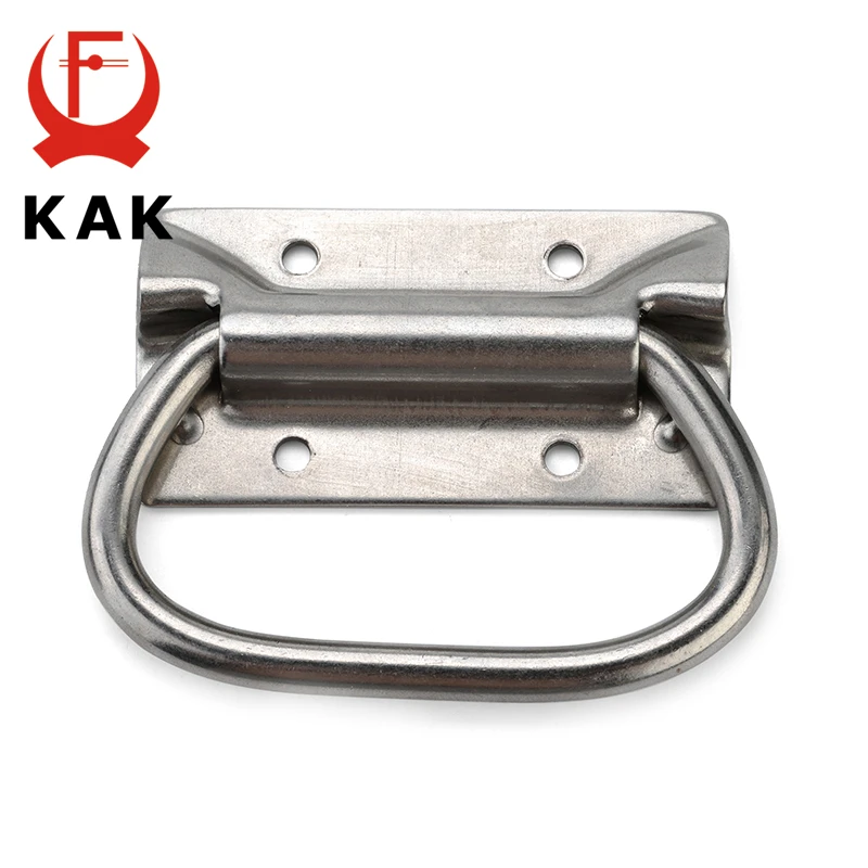 Kak J204 de Madeira Case Ferramenta Box Handles Maçanetas do Armário Gaveta Pull Móveis Toolbox Hardware Aço Inoxidável