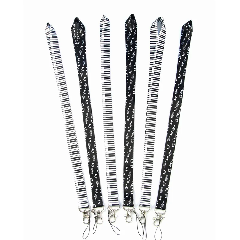 

1pc Musical Note Piano Keyboard Lanyards Neck Strap Keys ID Card Holder Necklace Hanging Strap for 6S 7 8P Phone Dropshipping