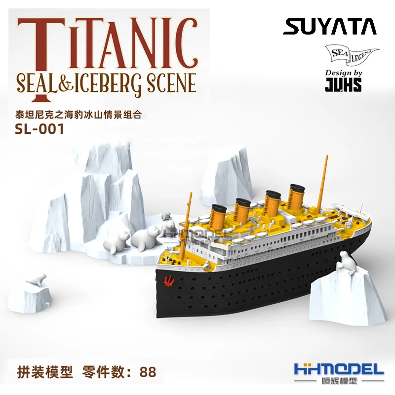 SUYATA Plastic Assembly Model Q Version Titanic Titanic+Iceberg Seal/Titanic+Port  Building Scene Set Glue-free Separation SL001 _ - AliExpress Mobile