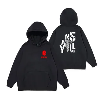 

Kpop ab6ix new album 5nally same printing pullover hoodies unisex fashion fleece/thin loose sweatshirt 3 colors