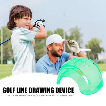 

Durable Golf Ball Liner Classic Delicate Golf Ball Alignment Line Marker Transparent Golf Ball Liner Clip Mark Tool Green