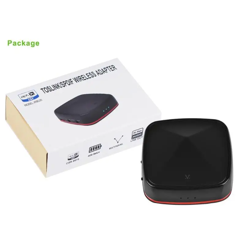 2 в 1 CSR8675 адаптер Bluetooth 5,0 передатчик приемник aptX HD/LL мини аудио 400 мАч низкая задержка поддержка APT-X AAC 54X54X15 мм