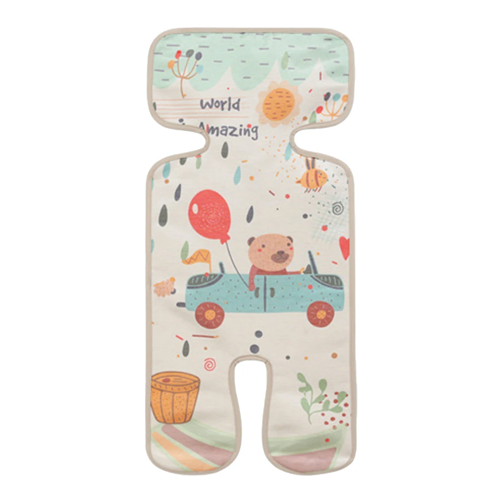 Baby Stroller Mat Summer Cool Ice Silk Cushion Breathable Newborn Seat Chair Pad