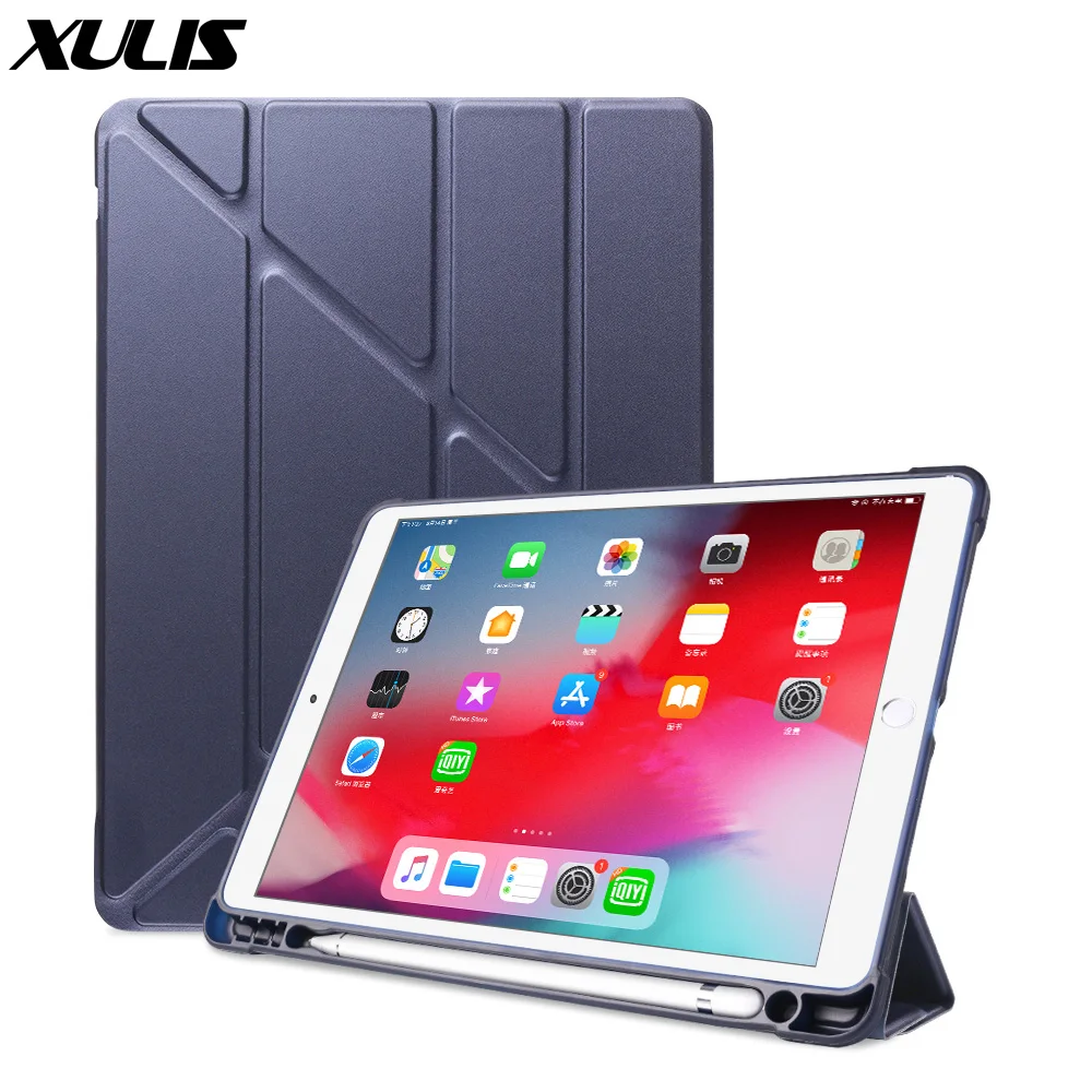 Чехол с держателем для карандаша iPad 10 2 2019 2020 Air 4 3 1 9 7 2018 6 го 8 поколения Pro 11 Mini