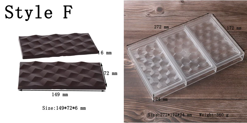 Meibum Поликарбонат твердый шоколад, конфеты плесень полоса блочная линия текстура шаблон кондитерские формы инструменты для украшения торта для вечеринки
