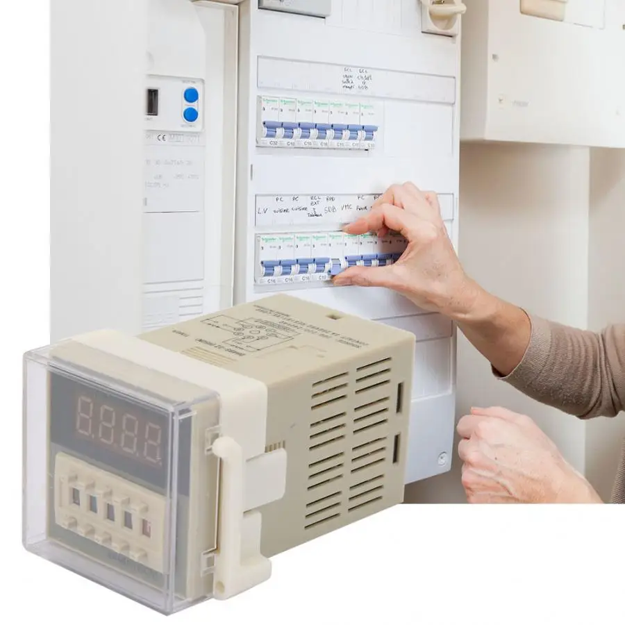 

AC/DC 24v-240v DH48S-2Z 8 Pins repeat cycle time relay Programmable Digital display Time Timer Delay Relay with LCD Display