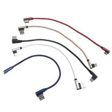 Двойной 90 градусов локоть зарядный кабель тип-c строка данных для мобильных телефонов 25 см короткий портативный