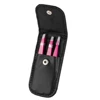 3 PCS/Set Eyebrow Tweezers Stainless Steel Point Tip/Slant Tip/Flat Tip Hair Removal Makeup Tools Accessory with Black Bag Case 3