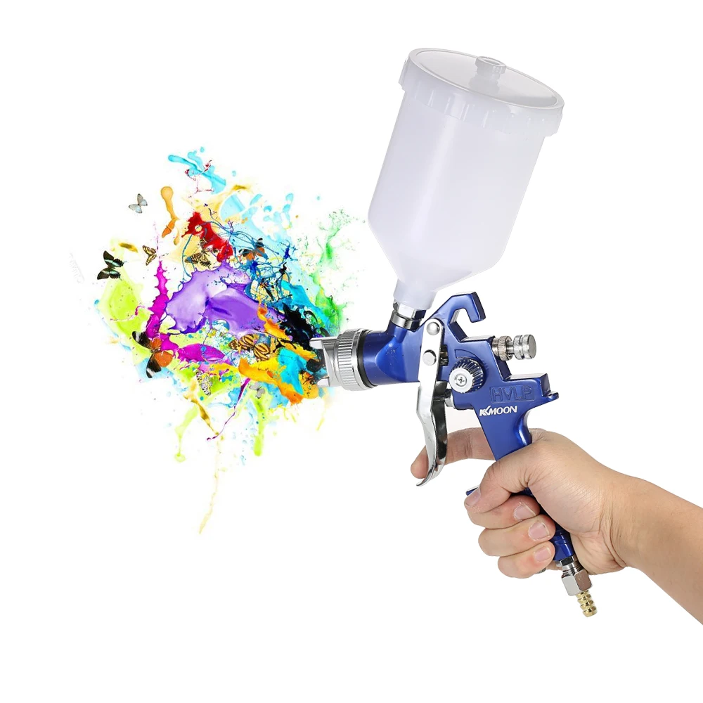 

KKmoon Mini HVLP Air Spray Gun Touch Up Paint Sprayer 600ml Gravity Feed Airbrush Kit Auto Car Furniture Painting Spraying Tool