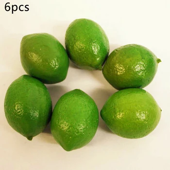 

6x Set Faux Plastic Lemons Decorative Artificial Imitation Fruit Home Decoration