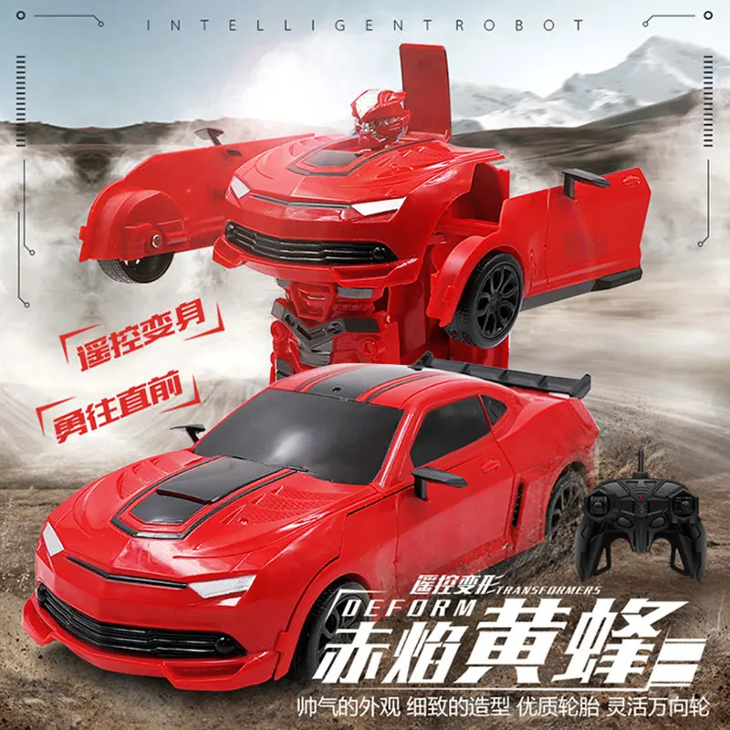 

RC Transformer 2 in 1 RC Car Driving Sports Cars Driving Transformation Robots Models Remote Control RC Car Fighting Toy Gift