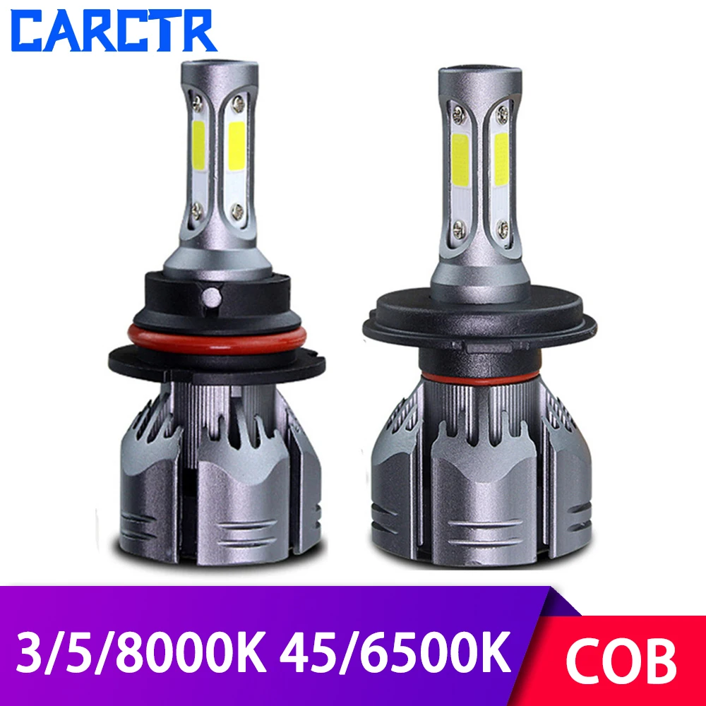 Светодиодная Автомобильная фара CARCTR s Far 3/5/8000K 4500/6500K H1/3/7/11/8/9/13/16 PX24 H4 60 Вт