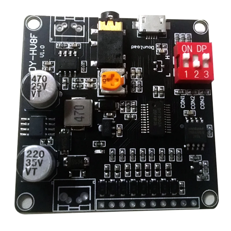 DY HV8F 12V/24V Trigger Serial Port Control 10W/20W голосовой модуль воспроизведения с флэш памятью