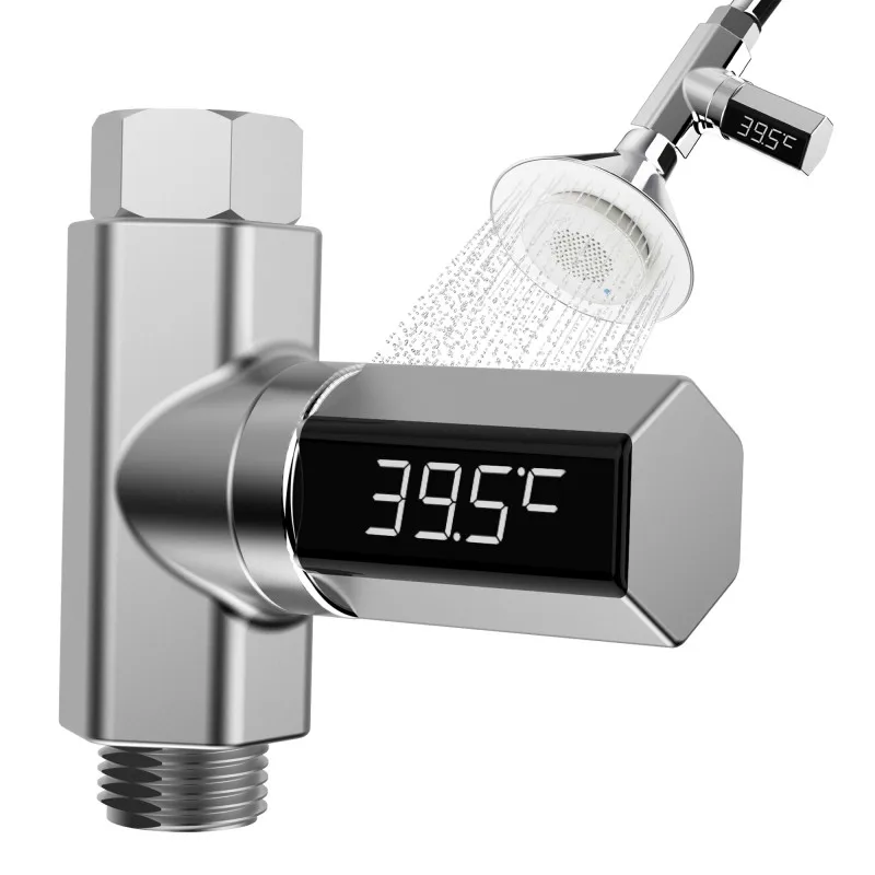 

New Hot Bathroom LED Display Water Shower Thermometer Flow Water Temperture Monitor LED Display Shower Thermometers