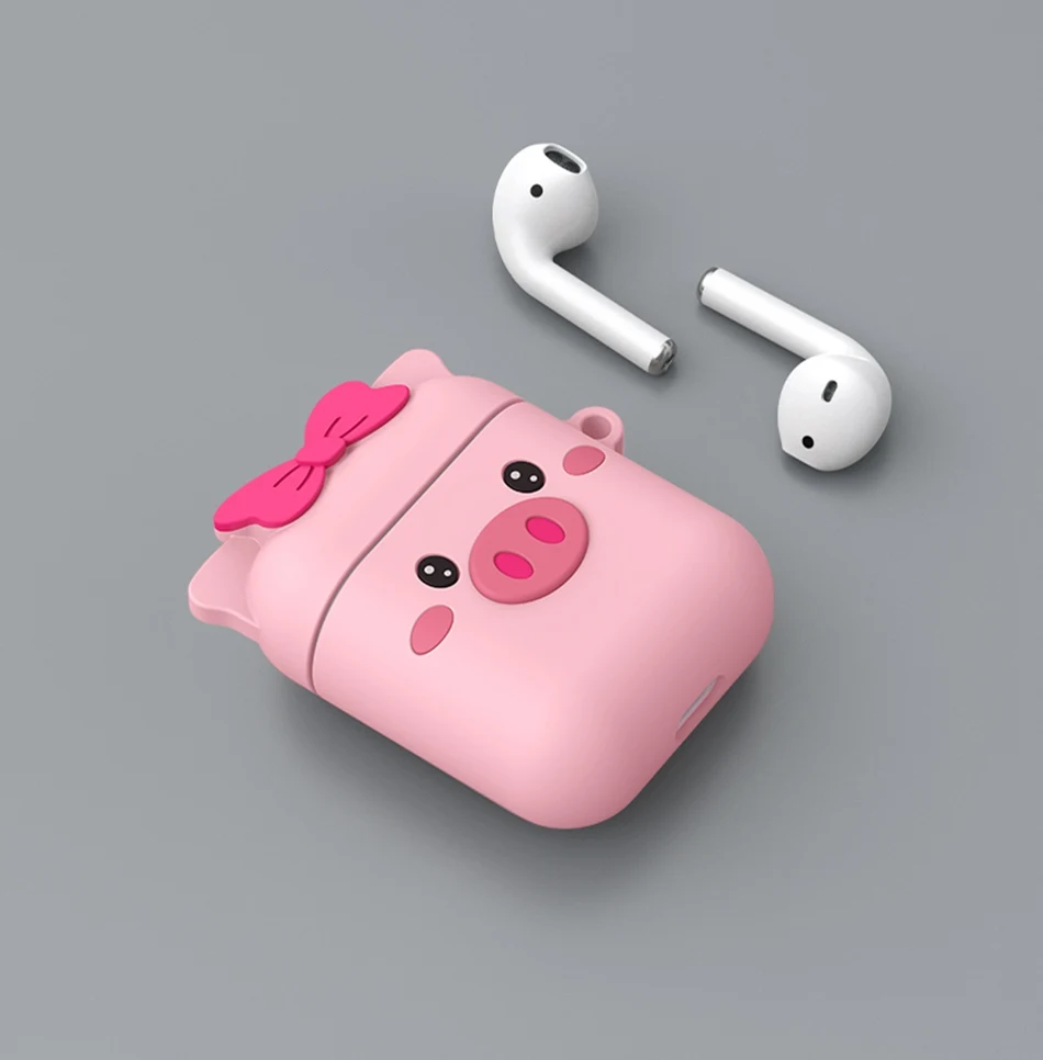 Чехол для наушников для Airpods, чехол, силиконовый, милый, мультяшный, мягкий, чехол для наушников для Apple Air pods, Earpods, чехол, 3D аксессуары в виде мишки