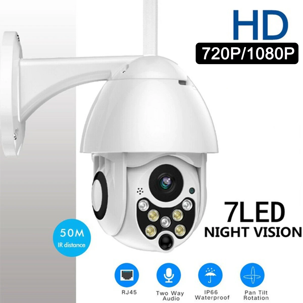 WIFI Camera Outdoor PTZ IP Camera 1080P Speed Dome CCTV Security Cameras IP Camera WIFI Exterior 2MP IR Home Surveilance Onvif